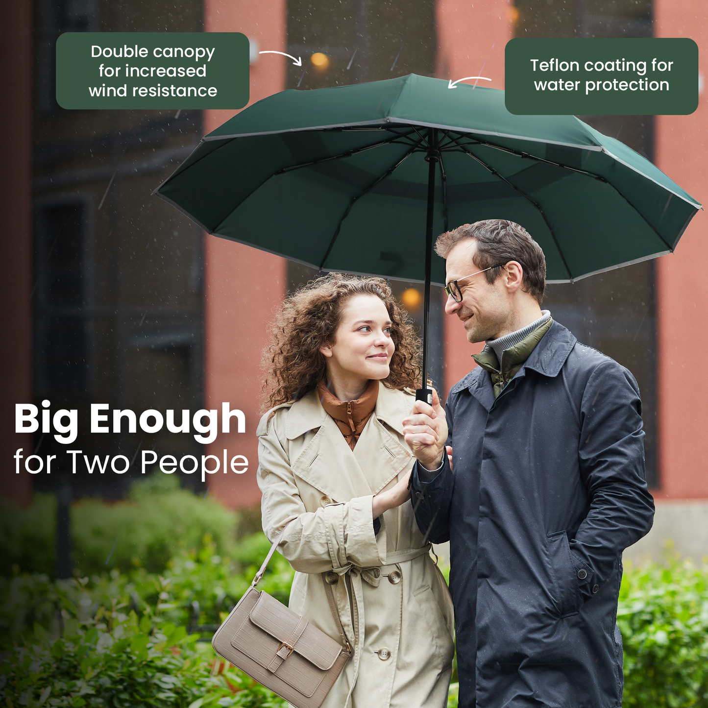 Classic Umbrella Terra Green Relective (Automatic)