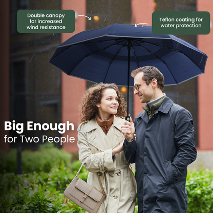 Classic Umbrella Navy Blue Reflective (Automatic)