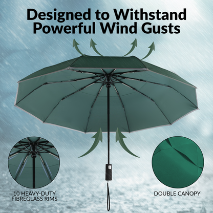 Classic Umbrella Terra Green Relective (Automatic)